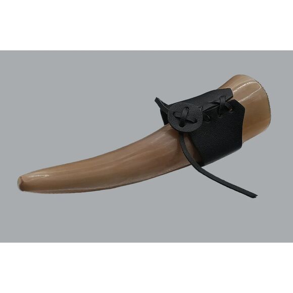 Viking Drinking Horn Authentic Norse-Inspired Drinking Vessel +Black Belt Holder - Picture 1 of 3
